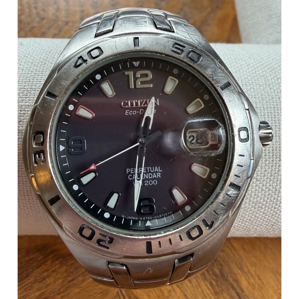 CITIZEN Eco-Drive Perpetual Calendar Men's Watch - BL1020-55H Tested And Works